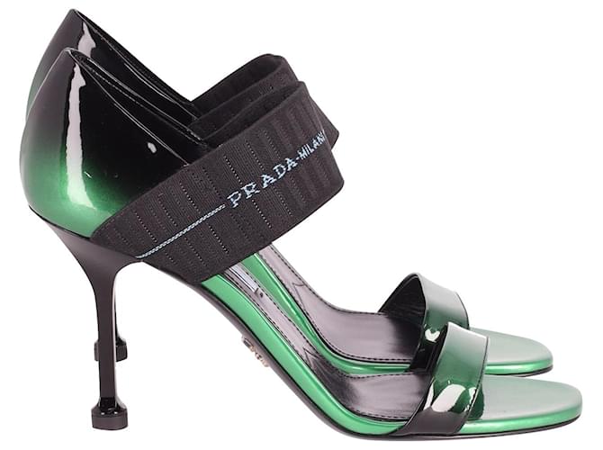 【S】PRADA leather strap heels Prada Brushed Leather Sandals | Saks Fifth Avenue