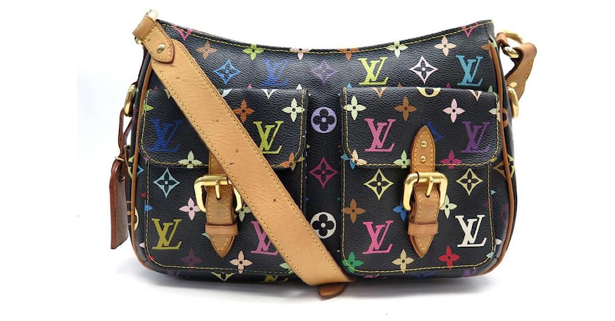 Louis Vuitton Lodge Shoulder Bag PM Black Canvas Murakami