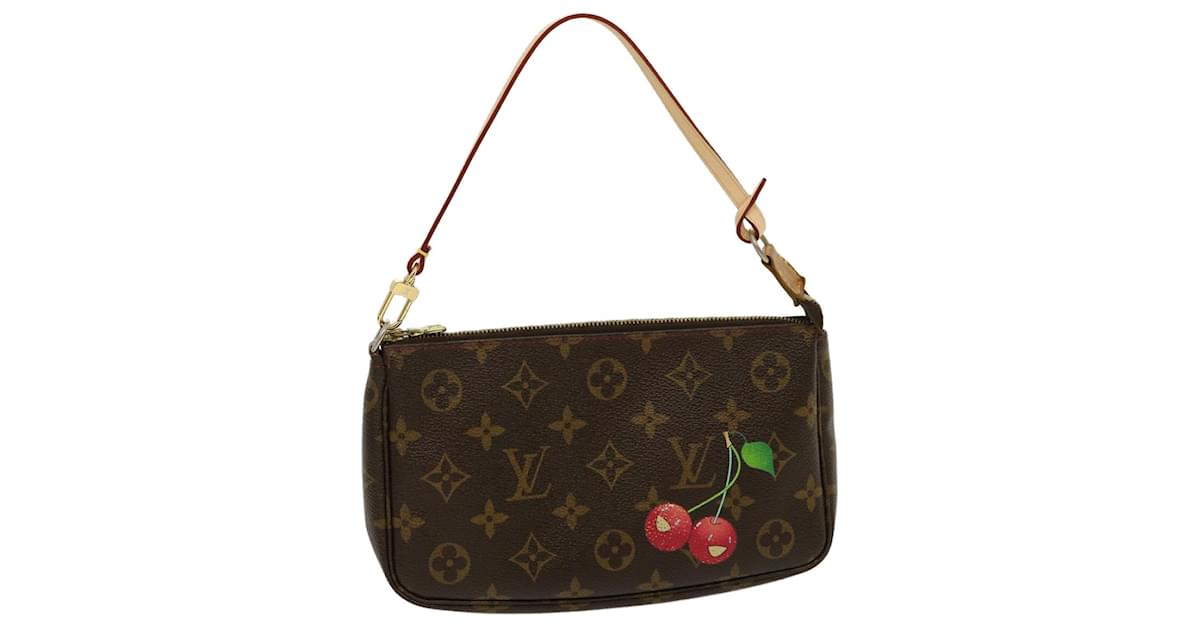 Louis Vuitton Pochette Accessoires Hand Bag Vi0015 Monogram Cherry