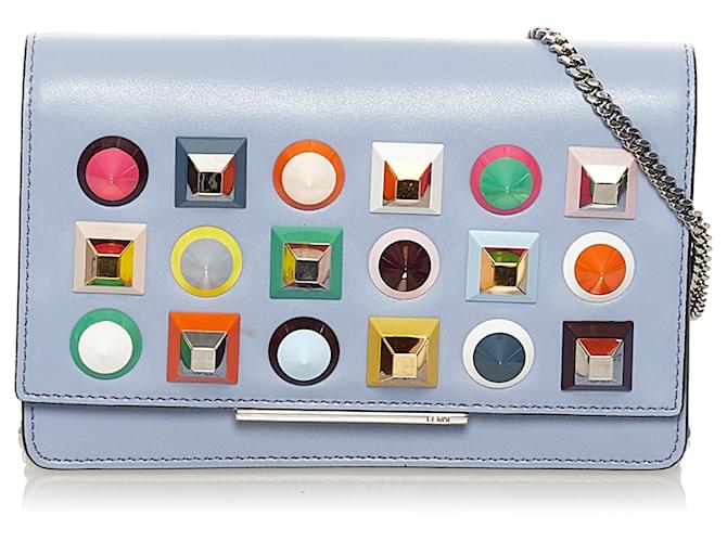 Fendi Black Calf Leather Bos Taurus Wallet