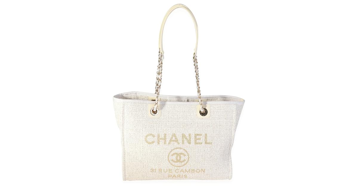 Tote Chanel White in Plastic - 37130955