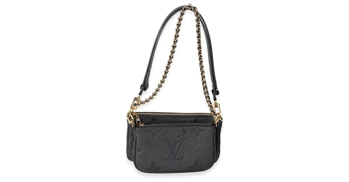 Louis Vuitton Black Monogram Empreinte Leather Multi-pochette Accessoires  ref.614173 - Joli Closet