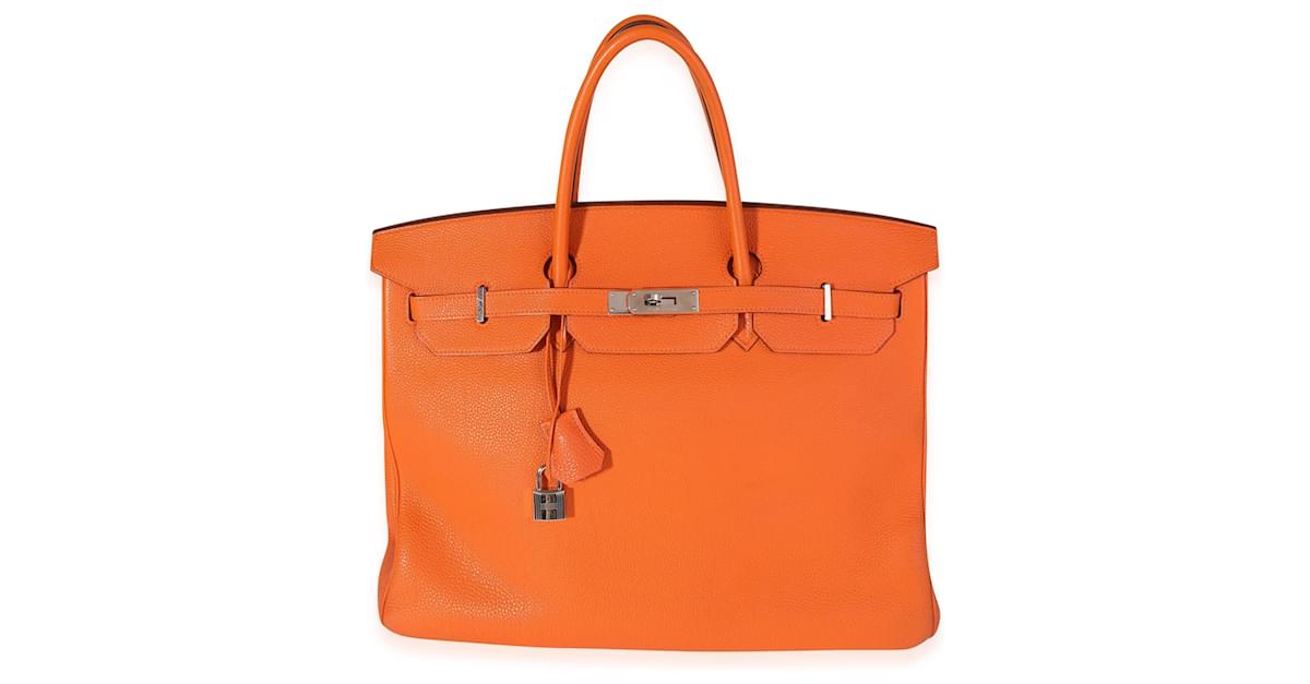 Hermès Hermes Orange Togo Birkin 40 Phw Leather ref.614478 - Joli