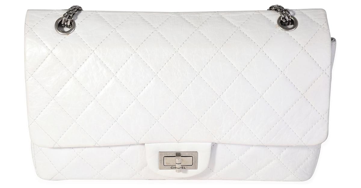 Chanel White Quilted Patent Leather 2.55 Reissue Mini Flap Bag