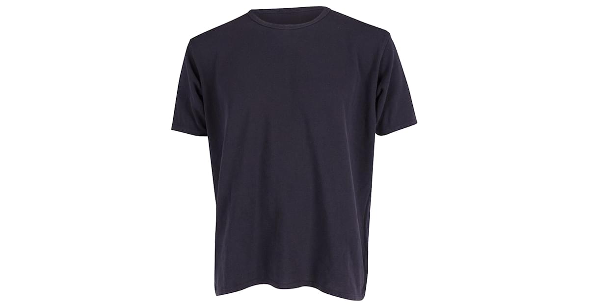 Acne Studios Niagara Pique T-Shirt in Navy Blue Cotton ref.614632