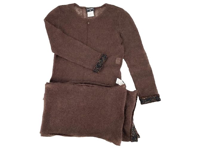 Pull Tweed Beige/marron - Marque Armand Thierry, Neuf Avec étiquettes, Taille M