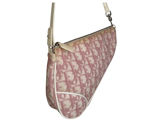 Christian Dior Dior Mini Trotter Saddle bag Pink ref.616443