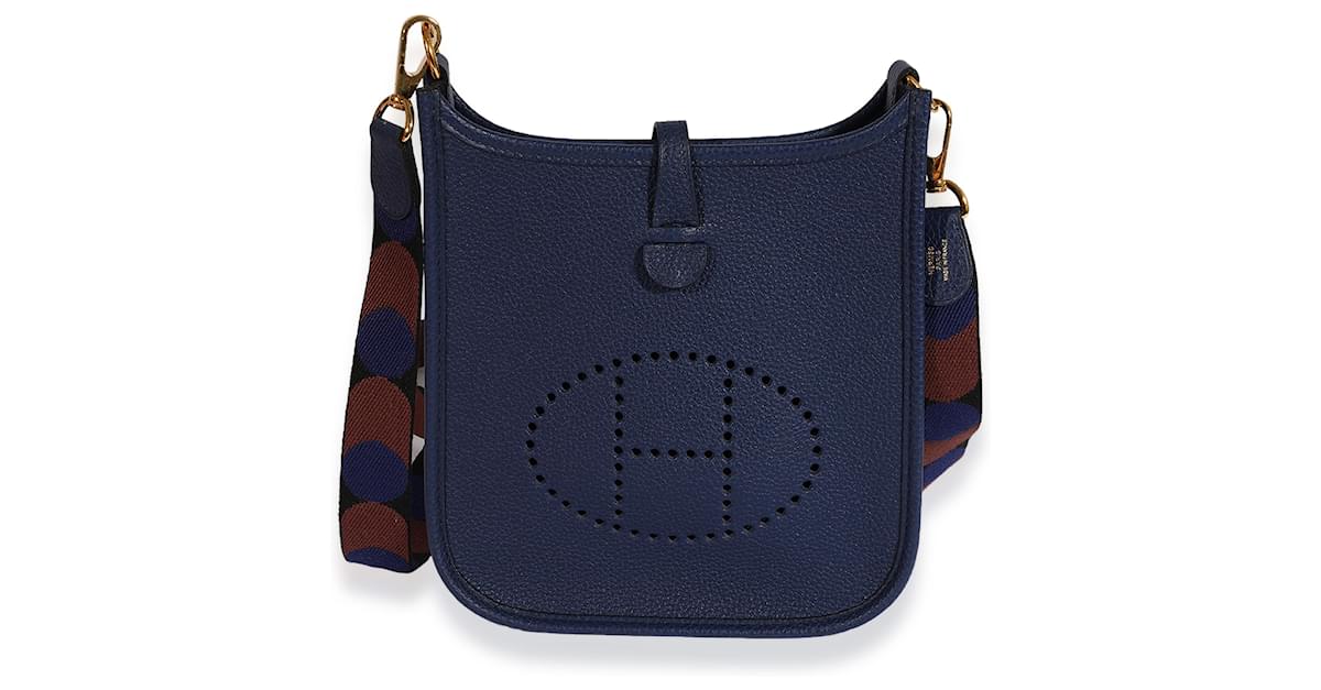 Hermès Hermes Bleu Saphir Maurice Flipperball Evelyne Tpm Ghw Blue  ref.617481 - Joli Closet