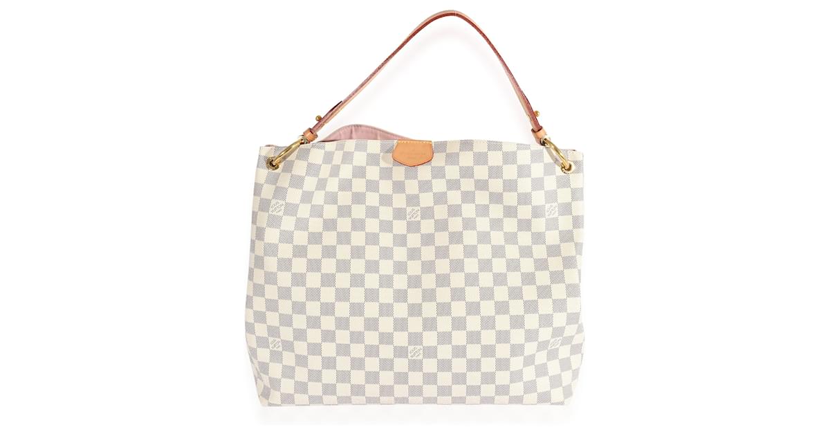 LOUIS VUITTON Graceful MM Damier Azur Shoulder Bag-US