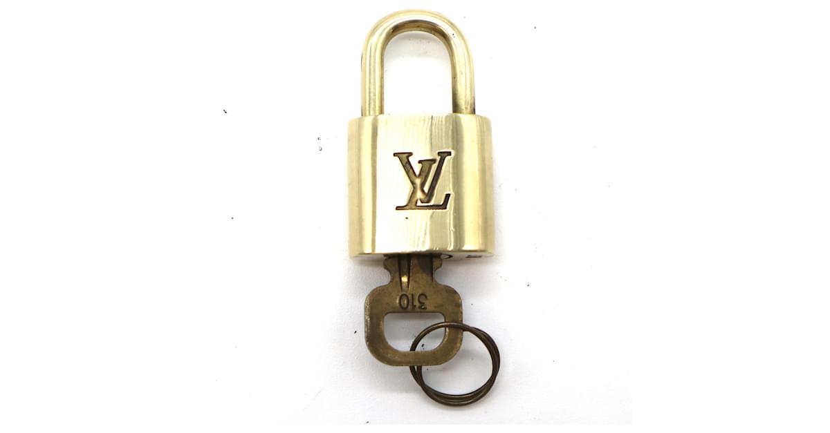 Authentic Louis Vuitton Gold Brass Lock and Key Set 310 