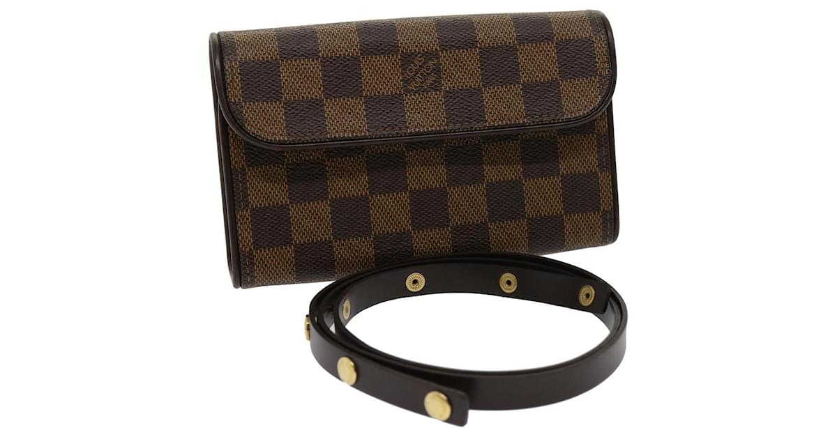 AUTHENTIC] LOUIS VUITTON POCHETTE FLORENTINE WAIST BUM BAG DAMIER N51856  SMALL