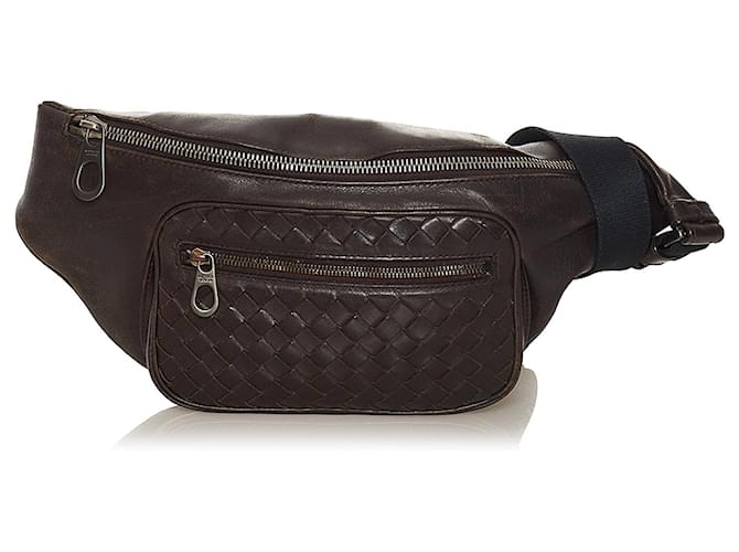 BOTTEGA VENETA 25S LARGE VENETO BAG 38 IN DARK BROWN CALFSKIN SILVER HARDWARE