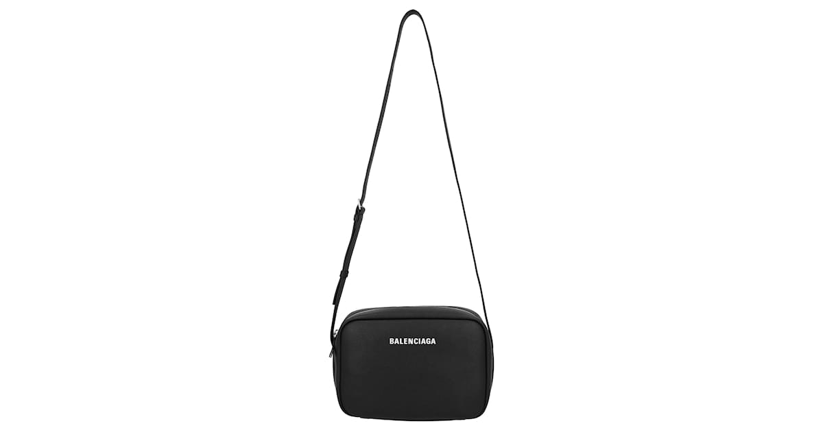Balenciaga Everyday Camera Bag S Black in Calfskin with Palladium - US