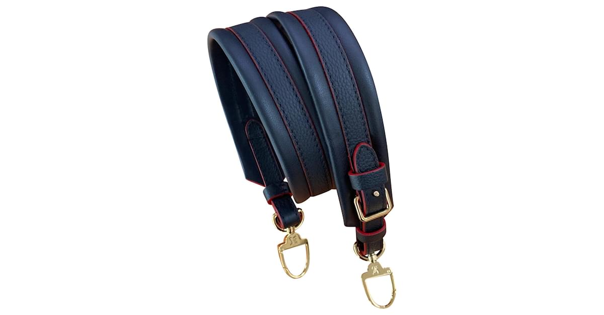 Louis Vuitton Removable shoulder strap Red / burgundy leather Dark