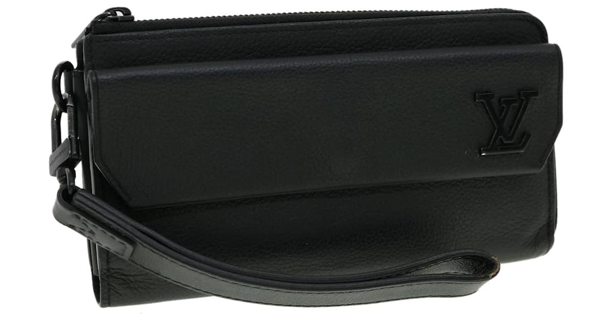 Louis Vuitton M69831 Lv Aerogram Wallet Black mens