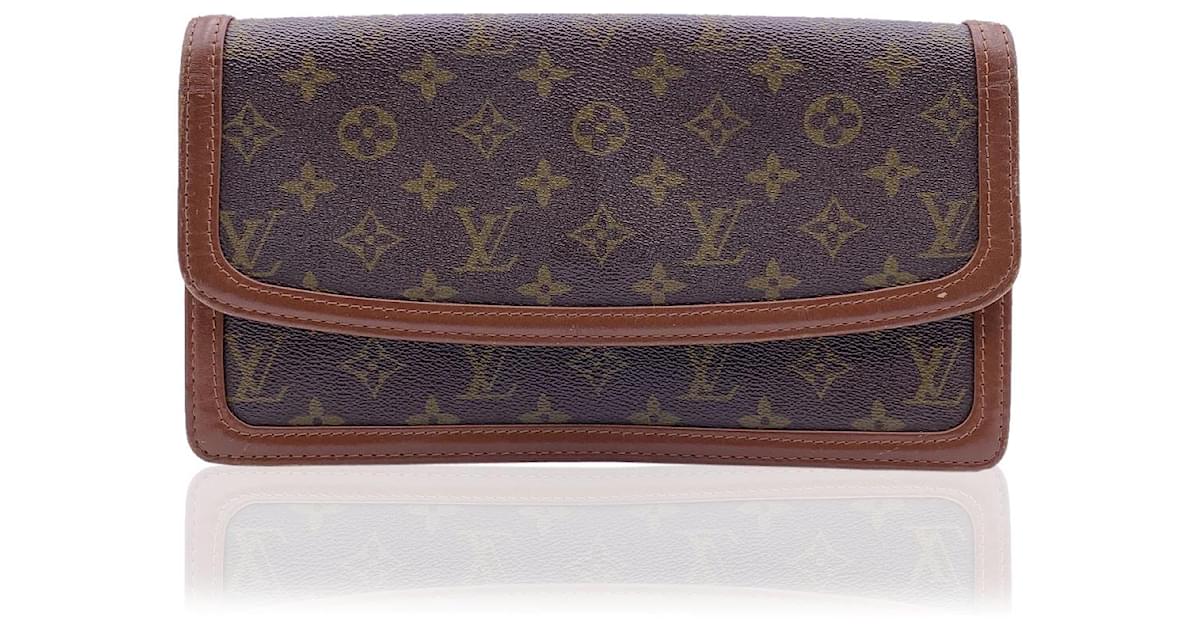 Louis Vuitton pochette Dame vintage in tela monogram e finiture in