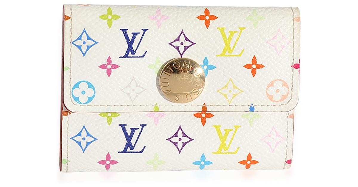 Louis Vuitton X Takashi Murakami White Monogram Multicolore Card Holder  Cloth ref.622680 - Joli Closet