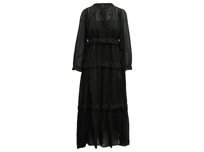 Isabel Marant Etoile Aboni Embroidered Dress in Black Cotton ref.JC622967  (Sold) - Joli Closet