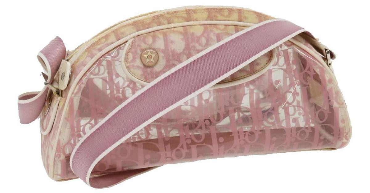Christian Dior Trotter Canvas Shoulder Bag Pink Auth rd3083 ref.677095 -  Joli Closet