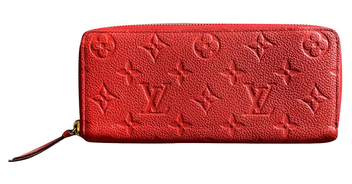 Louis Vuitton Portofeuil Clemence Wallet M60169 Ladies Red