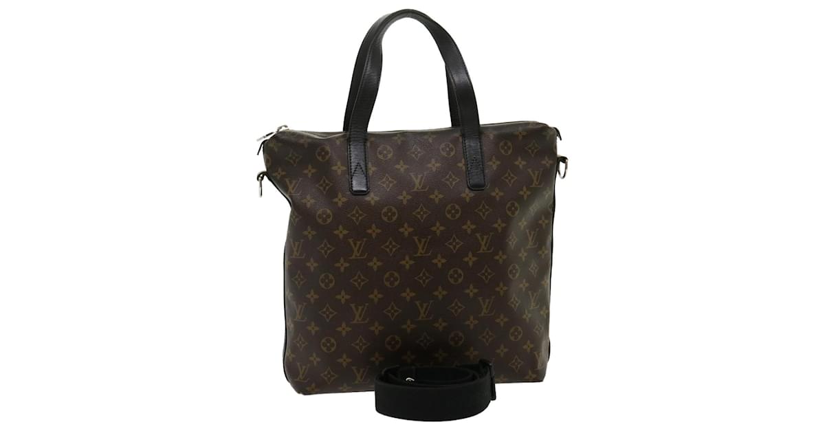 Brown Louis Vuitton Monogram Macassar Kitan Satchel