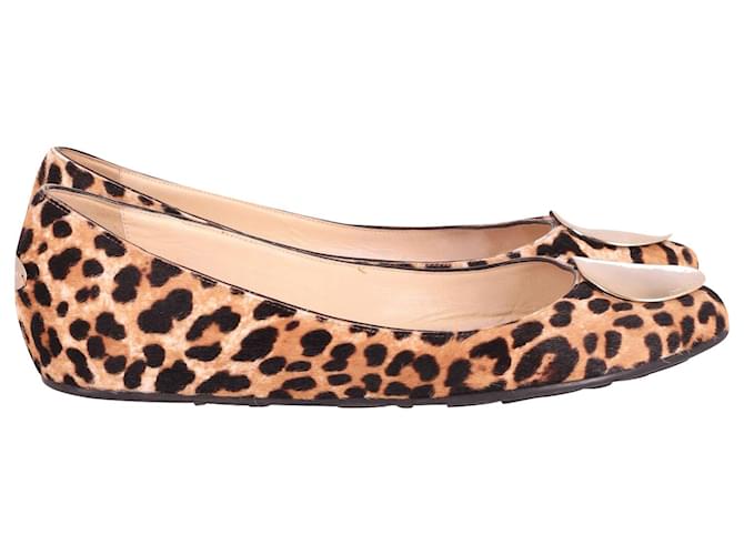 Leather Flats Jimmy Choo Leopard Flats Jimmy Choo Black And Brown