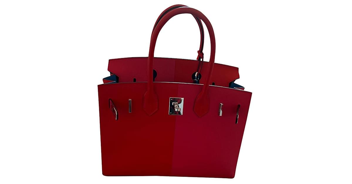 Autre Marque HERMES BIRKIN 30 sellier rose extreme rouge casaque Pink  Leather ref.626052 - Joli Closet
