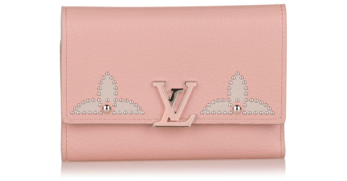 Louis Vuitton Pink Taurillon Small Wallet Leather Pony-style