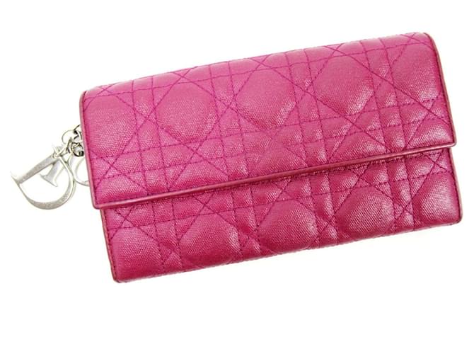 Christian Dior Wallets Pink Leather ref.626341 Joli Closet
