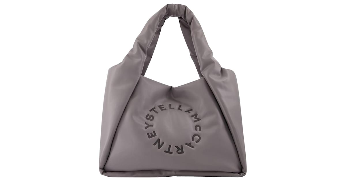 Logo Padded Tote Bag in Grey