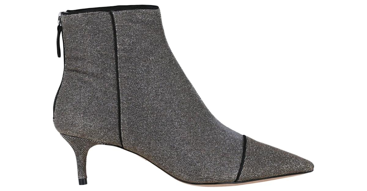 Alexandre Birman Kittie Glitter Ankle Boots Grey ref.627168 Joli Closet