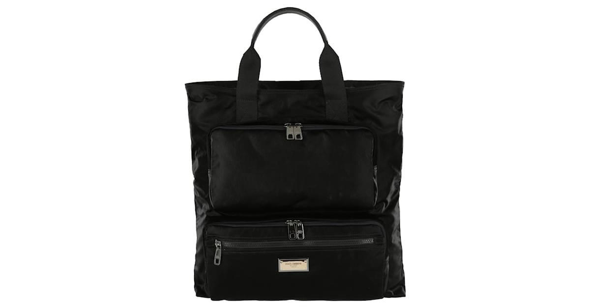 NYLON SHOPPER - Black