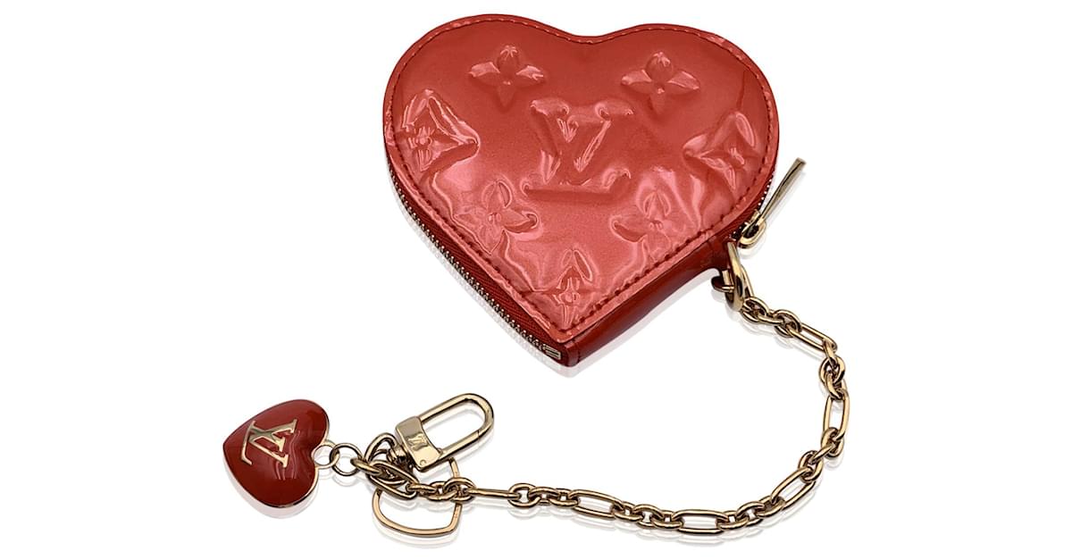 Louis Vuitton Red Pomme D'Amour Monogram Vernis Heart Coin Purse