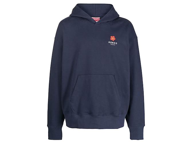 Kenzo Boke sudadera con capucha de flores Azul Algodón
