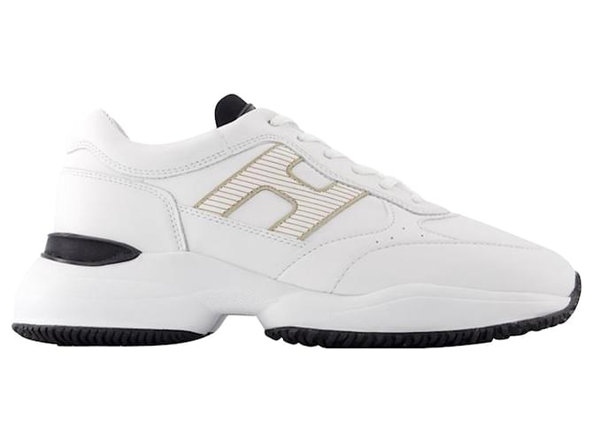 スニーカー Interaction Allacciato H Laser Sneakers in White Canvas Interaction Allacciato H Laser Sneakers in White Canvas