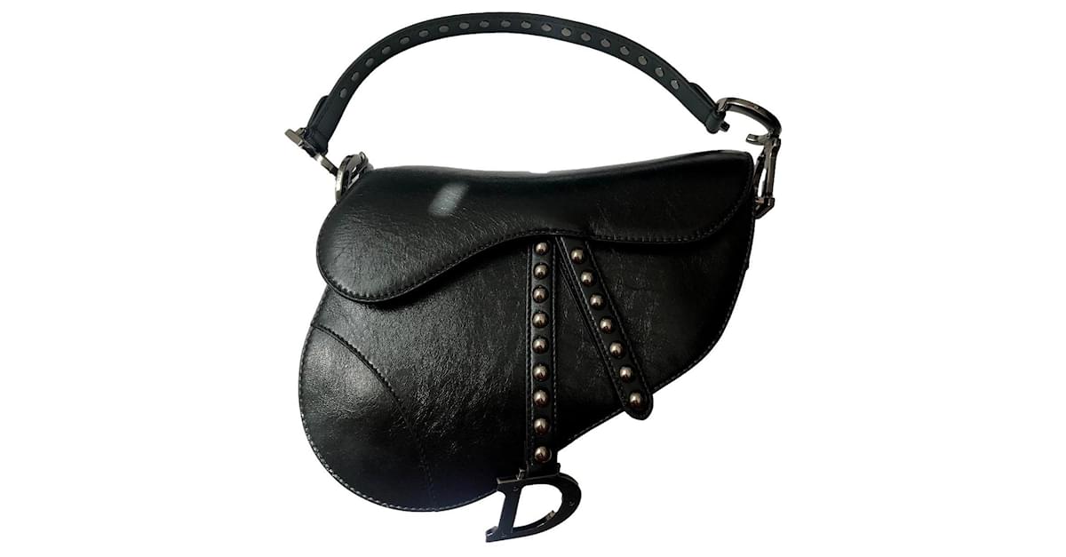Saddle leather handbag Dior Black in Leather - 29534861