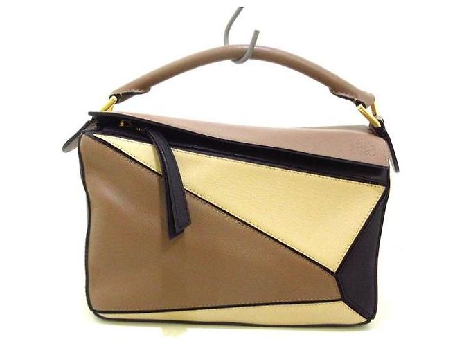 Loewe Beige Multicolor Puzzle bag Multiple colors Leather  display picture 3