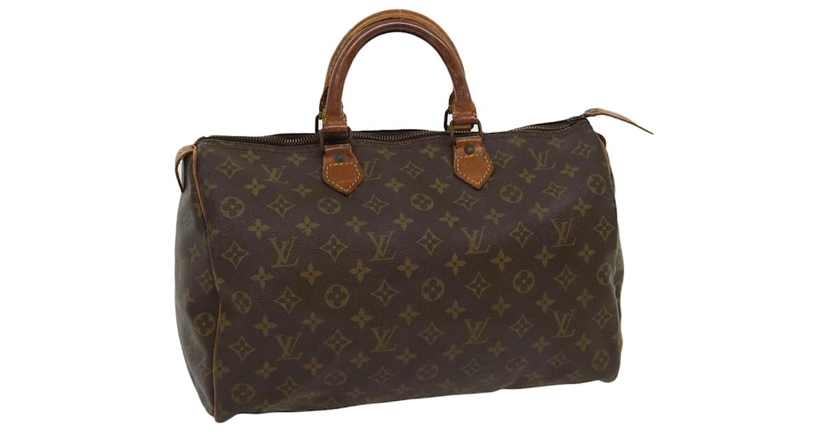 LOUIS VUITTON Monogram Speedy 35 Hand Bag Vintage M41524 LV Auth ar9187