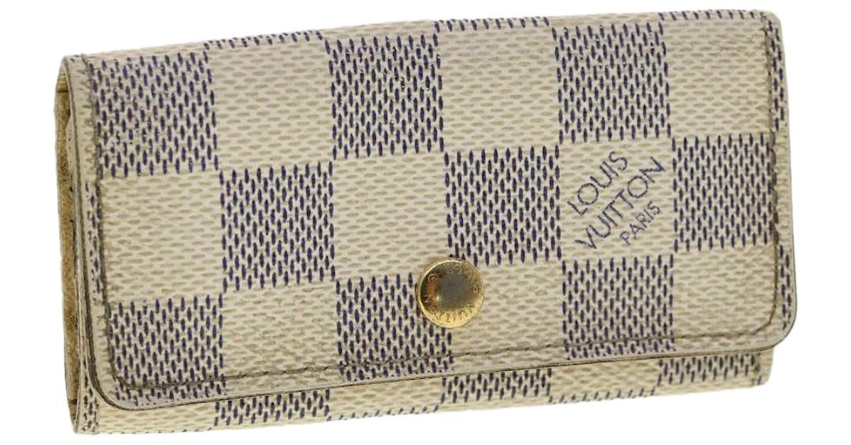 LOUIS VUITTON Damier Azur Multicles 4 Key Case N60020 LV Auth 39897