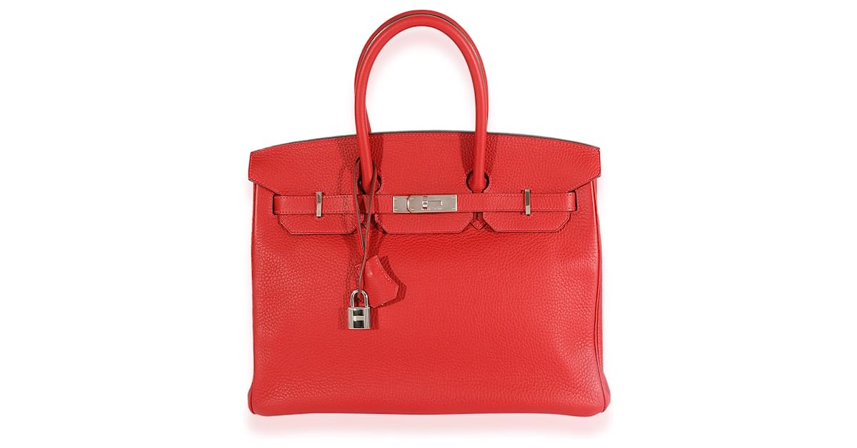 HERMES Togo Birkin 35 Rouge Casaque 848879