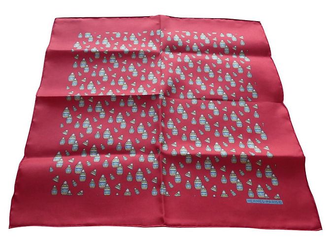 Cravate HERMÈS 100% Soie - Motif H Déco - Ciel/Rouge/Blanc - Neuf En Boîte Avec Reçu
