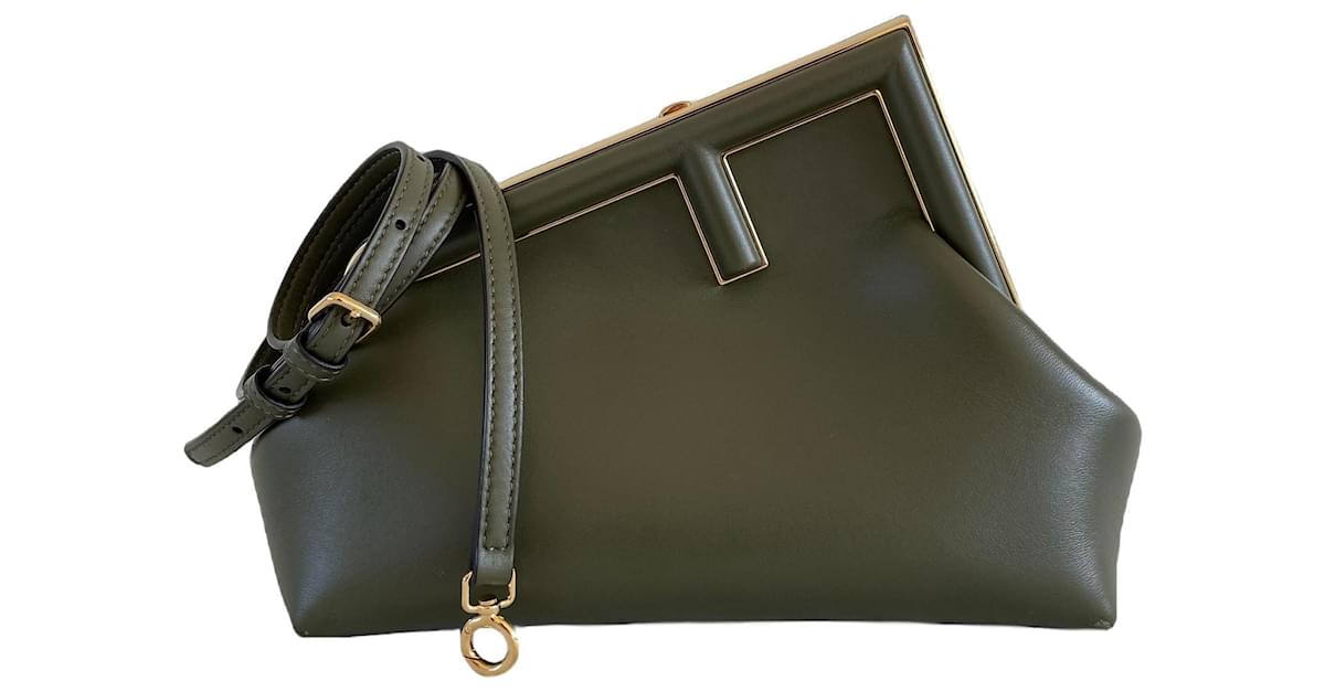 Fendi First Small - Acid green leather bag