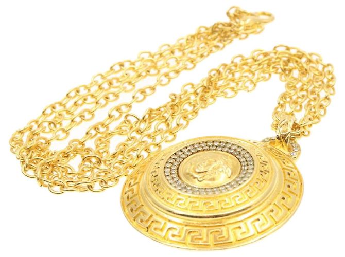 Collier Doré Baroque Vintage Avec Pendentif Perle Goutte - Occasion Très Bon état