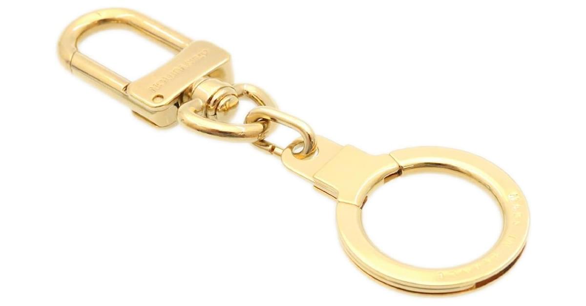 LOUIS VUITTON Suhari Mini Lockit Key Ring Gold LV Auth 28895