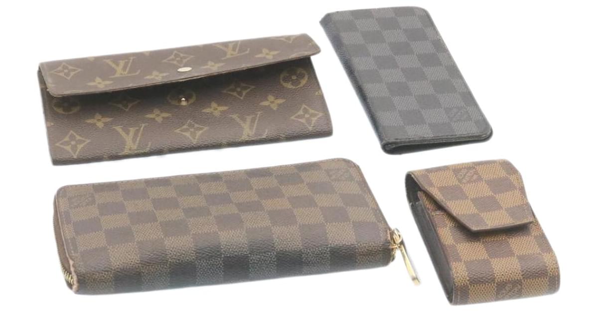 LOUIS VUITTON 3 Set Wallet Cigarette iphone 7 plus Case Monogram Leather  60YB555