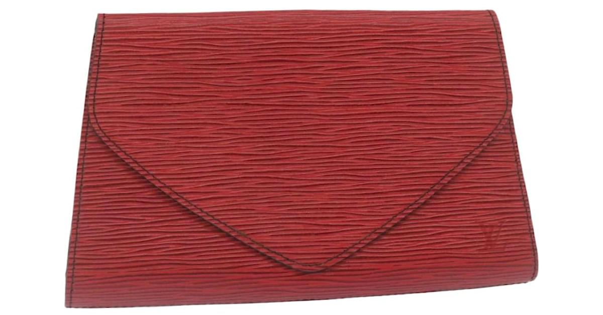 Brown Louis Vuitton Epi Art Deco Clutch Bag