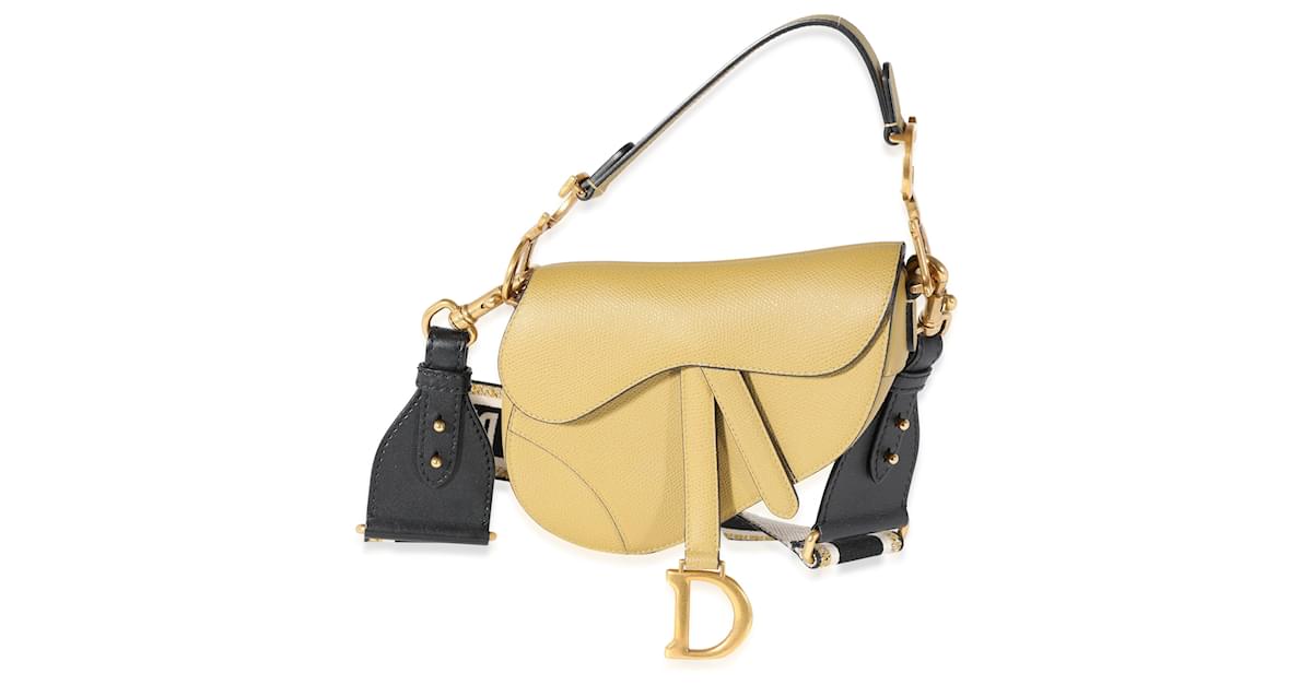 CHRISTIAN DIOR NATURAL BEIGE & BROWN SADDLE BAG – RDB