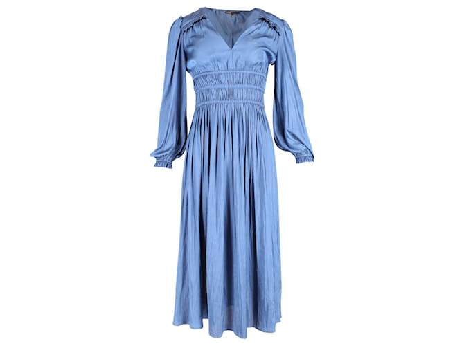 sachin and babi light blue dress Maje Red Chiffon Ruffle Maxi Dress main image 0