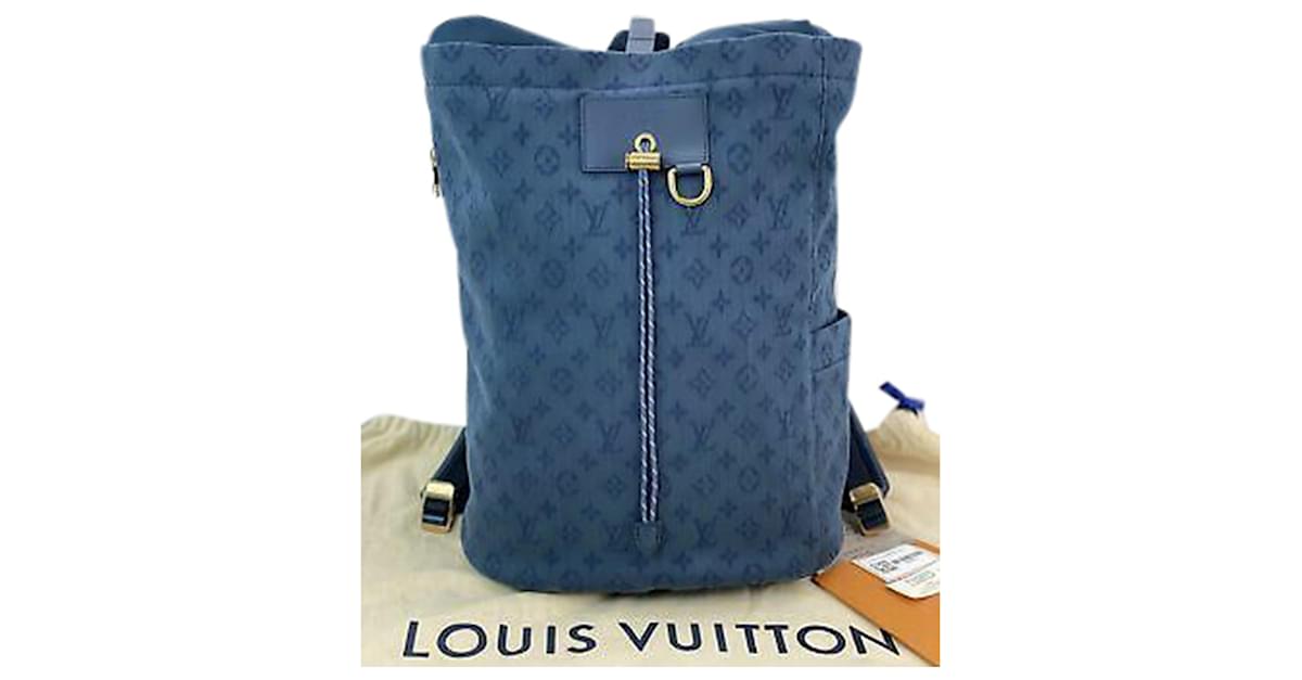 Louis Vuitton Chalk Backpack Monogram Denim Blue in Denim with