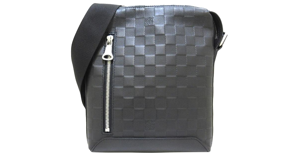 Louis Vuitton Black Damier Infini Discovery Messenger Leather Pony